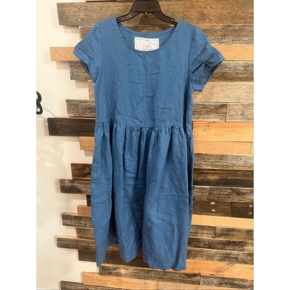 NotPerfectLinen new Smock with added sleeves boho lagenlook dress size M